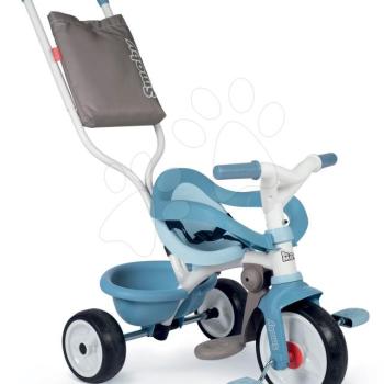 Tricikli kiesésgátlóval Be Move Comfort Tricycle Blue Smoby EVA kerekekkel és táska tolókaron kék 10 hó-tól kép