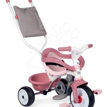 Tricikli kiesésgátlóval Be Move Comfort Tricycle Pink Smoby EVA kerekekkel és táska a tolókaron rózsaszín 10 hó-tól kép