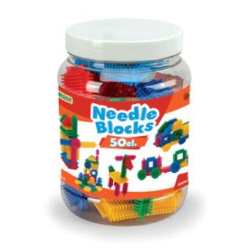 Tüskés építőelemek 50 db tároló edényben kép