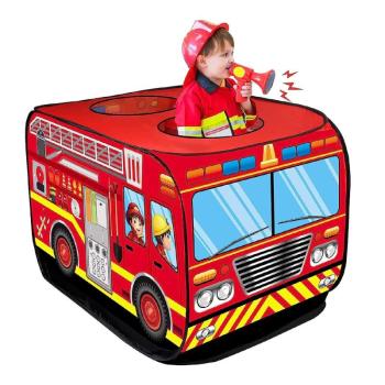 Tűzoltóautó alakú játszósátor gyerekeknek - könnyen felállítható - 112 x 70 x 70 cm (BBJ) kép