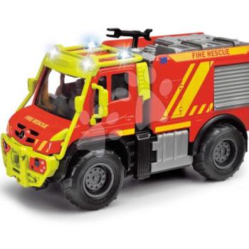 Tűzoltókocsi Unimog U530 Fire Truck Majorette hanggal fénnyel és gumi kerekekkel 14 cm hosszú kép