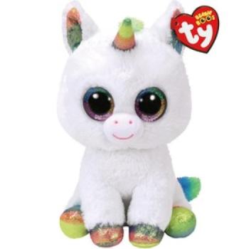 TY Beanie Boos - PIXY fehér unikornis plüss, 24 cm kép