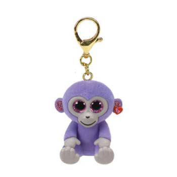 TY Mini Boos clip műanyag figura GRAPES lila majom kép