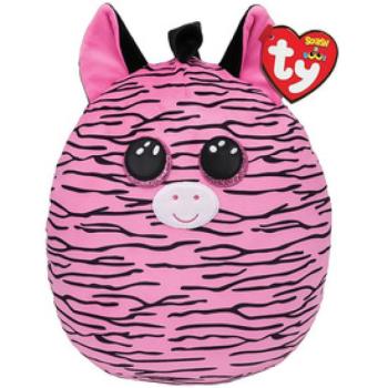 Ty Squish-a-Boos párna alakú plüss figura ZOEY, 30 cm - rózsaszín zebra kép