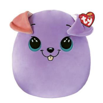 Ty Squishy Beanies párna alakú plüss figura BITSY, 30 cm - lila kutya kép