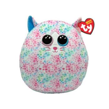 Ty Squishy Beanies párna alakú plüss figura EMMA, 22 cm - színes macska kép