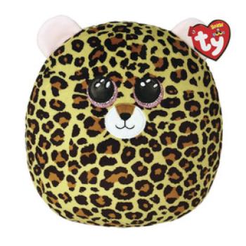 Ty Squishy Beanies párna alakú plüss figura LIVVIE, 30 cm - leopárd kép