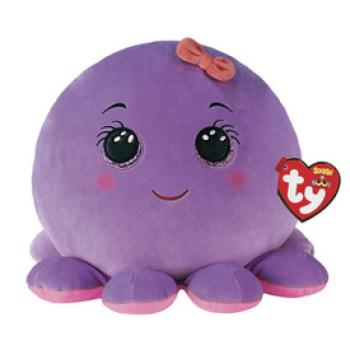 Ty Squishy Beanies párna alakú plüss figura OCTAVIA, 22 cm - lila polip kép