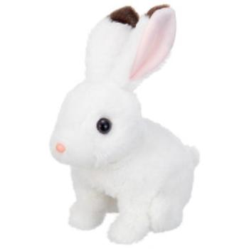 Ugró nyuszi fehér plüss kép