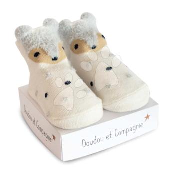 Újszülött zokni Panda Birth Socks Doudou et Compagnie fekete-fehér 0-6 hó-tól DC3705 kép