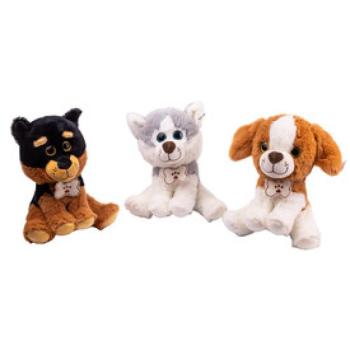 Ülő kutyus plüss csonttal kép