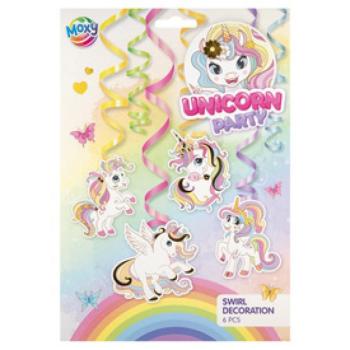 Unikornis parti dekoráció, 6 db kép
