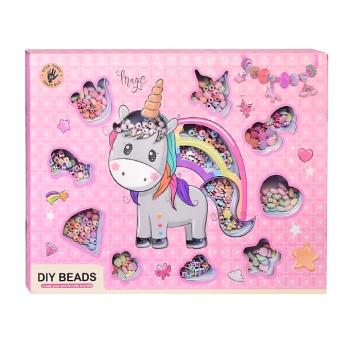 Unikornisos gyöngyfűző készlet gyerekeknek – színes DIY ékszerkészítő szett 3 éves kortól (BBJ) kép