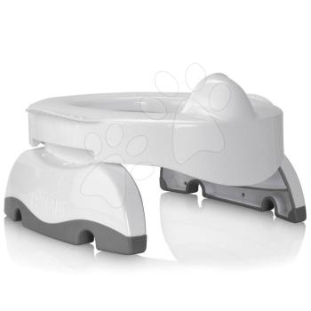 Utazó bili/ WC szűkítő Potette Premium 2in1 Kalencom fehér-szürke + 3 db eldobható zacskó és utazótáska 15 hó-tól kép
