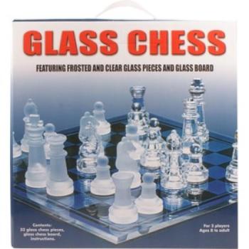 Üveg sakk készlet 35 x 35 cm kép
