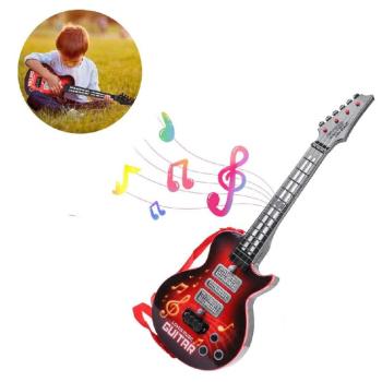 Világító játék elektromos gitár gyerekeknek - 4 húros (BBJ) kép