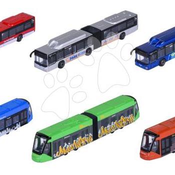 Villamos és autóbusz MAN City Majorette fém 6 különböző fajta szabadonfutó 20 cm hosszú kép