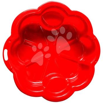 Virág alakú homokozó Dohány piros méretei 107*107*20 cm kép
