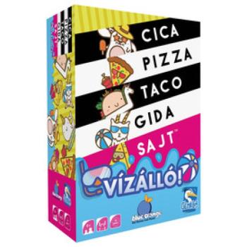 Vízálló cica, pizza, taco, gida, sajt társasjáték kép