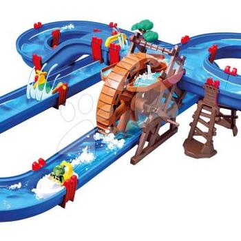 Vízi pálya malommal WaterWheel AquaPlay többszintes csúszdával 2 hajóval és 2 figurával kép