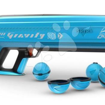 Vízigranát vető színes LED kijelzővel SpyraGravity Blue Spyra beépített akkumulátorral USB-C töltővel és 4 vízigranát hatótávolság 16 m kép
