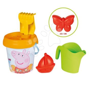 Vödör szett Peppa Pig Medium Garnished Bucket Life Smoby locsolókannával 6 részes 18 cm magas 18 hó-tól kép