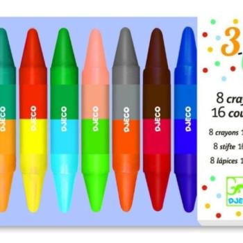 Zsírkréta 8db-os dupla végű - 8 twin crayons - Djeco kép