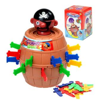 Kalózos játék - ügyességi társasjáték 16 színes játék karddal, hordóval és kalóz fejjel (BBJ) kép