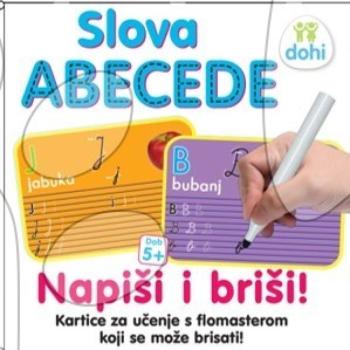 Oktatójáték Írj rá és töröld le Ábécé betűi Dohány horvát nyelvű kép