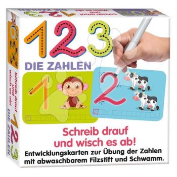 Oktatójáték Írj rá és töröld le Számok Dohány német nyelvű kép
