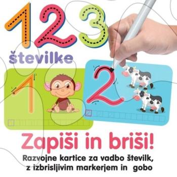 Oktatójáték Írj rá és töröld le Számok Dohány szlovén nyelvű kép