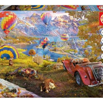 Puzzle Hot Air Balloon Valley Educa 3000 darabos kép