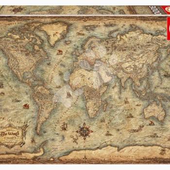 Puzzle Map of the World Educa 3000 darabos kép
