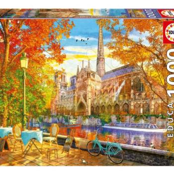 Puzzle Notre Dame in Autumn Educa 1000 darabos és Fix ragasztó kép