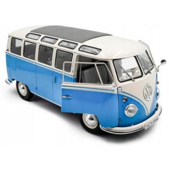 1:18 VOLKSWAGEN T1 SAMBA KÉK / FEHÉR 1962 - SOLIDO kép