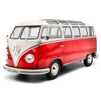 1:18 VOLKSWAGEN T1 SAMBA PIROS / FEHÉR 1962 - SOLIDO kép