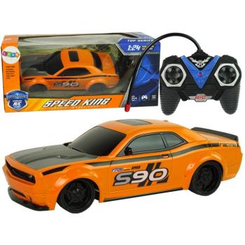 1:24 távirányítós elektromos sportautó – narancssárga versenyzés 27 R/C pilótával kép