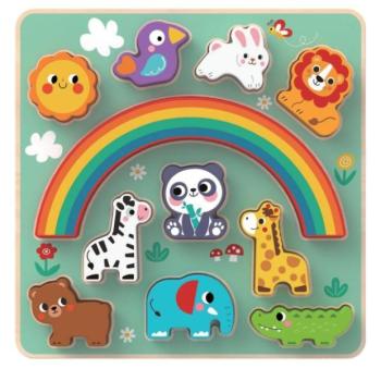 2Kids Toys Egyensúlyozó puzzle állatokkal 2 az 1-ben kép