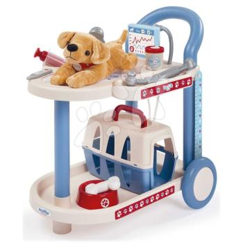 Állatorvosi kocsi plüss kutyussal Veterinary Trolley Écoiffier hordozóval és 14 kiegészítővel 18 hó-tól kép