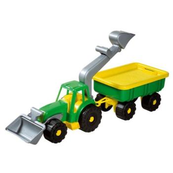 Androni Tractor rakodó vonós Power Worker - hossza 58 cm, zöld kép