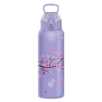 Ars Una duplafalú fémkulacs 3D-700ml Snow Flower-purple