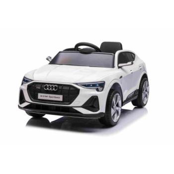 Audi E-tron Sportback 12V elektromos kisautó, fehér, széles egyszemélyes ülés kép