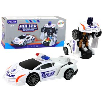 Auto-Robot Policeman White 2 az 1-ben átalakulás kép