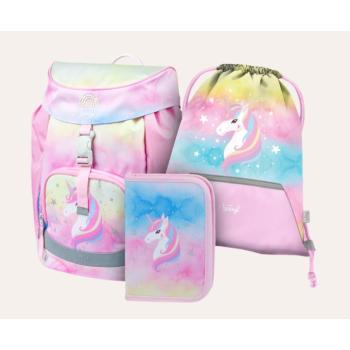 BAAGL 3 SZETT Airy Rainbow Unicorn: iskolatáska, tolltartó, tornazsák kép