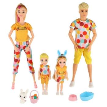 Baba és baba 30cm gyerekekkel 2db - család kiegészítőkkel kép