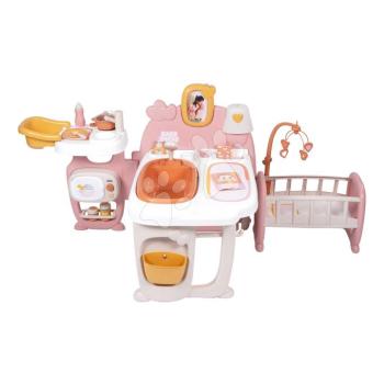 Babacenter háromrészes Large Doll´s Play Center Soft Baby Nurse Smoby konyhácska hálószoba és fürdőszoba 18 kiegészítővel kép