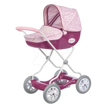 Babakocsi nagy mély Violette Baby Nurse Smoby 42 cm játékbabának 77 cm tolókarral kép