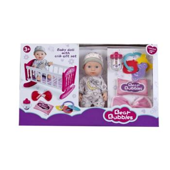 Babydoll stílusú baba bölcsővel és kiegészítőkkel MT1633 kép