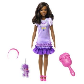 Barbie HLL18 My First Barbie Doll – Fekete hajú lány uszkárral kép