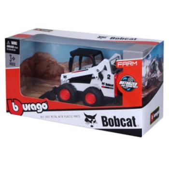 Bburago 10 cm Bobcat S590 csúszókormányos rakodó kanállal kép